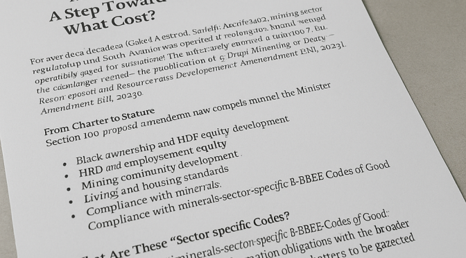Mining Law Reform: A Step Toward Clarity—Non-compliance will hurt